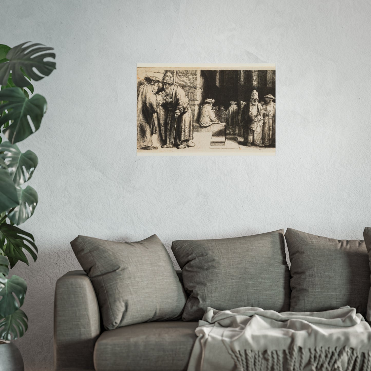 Rembrandt van Rijn - Jews in the Synagogue | Fine Art Poster