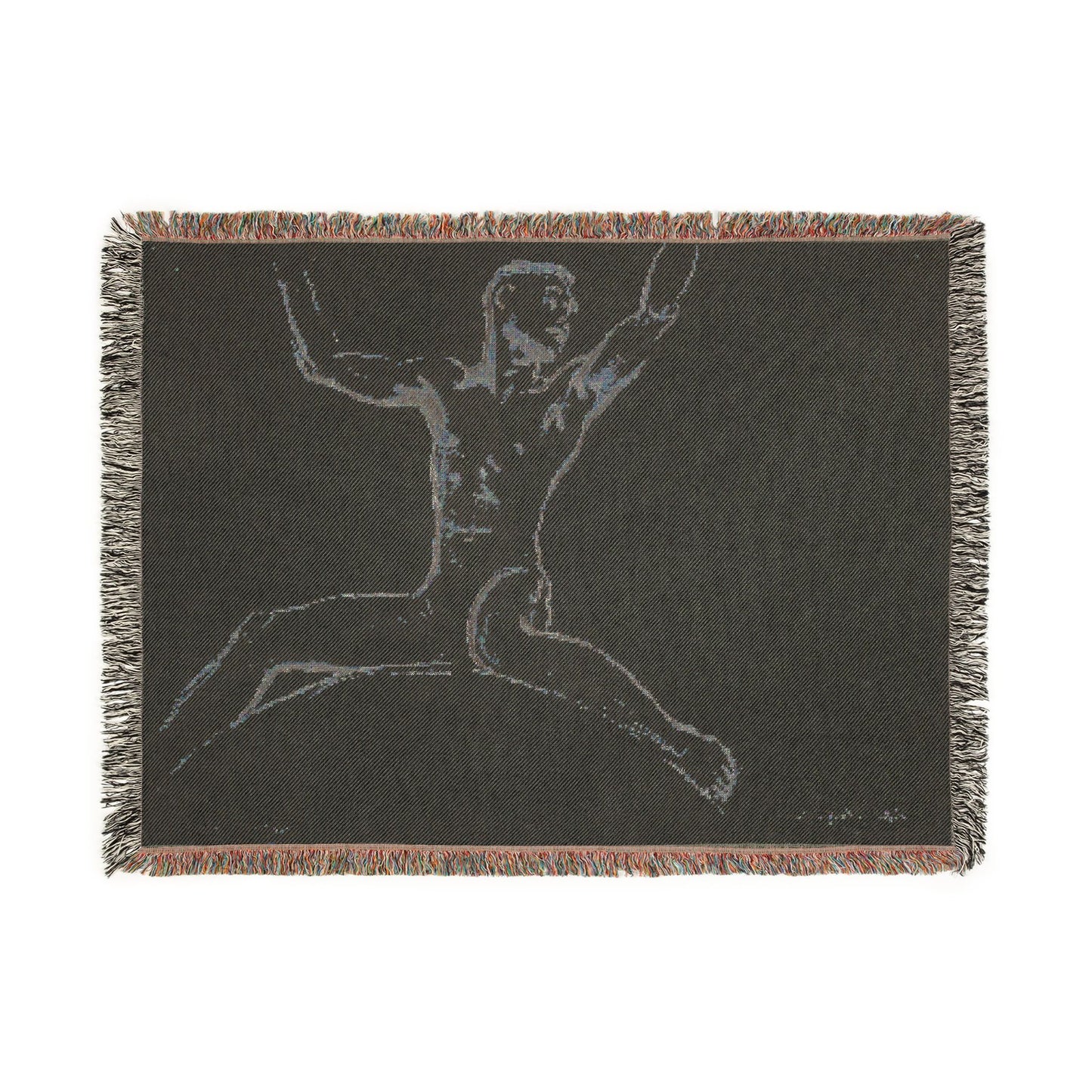 John Singer Sargent - Seated Male Nude, Arms Uplifted | Woven Tapestry Blanket