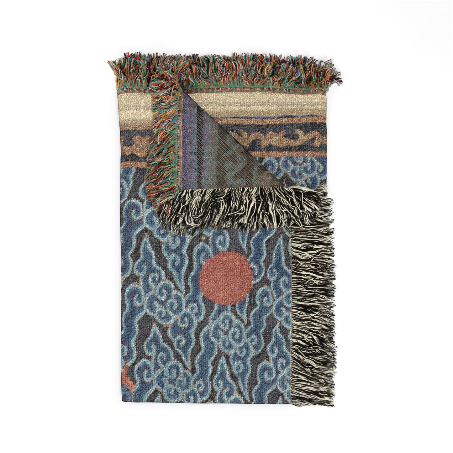 140_rank-badge-with-pheasant | Woven Tapestry Blanket