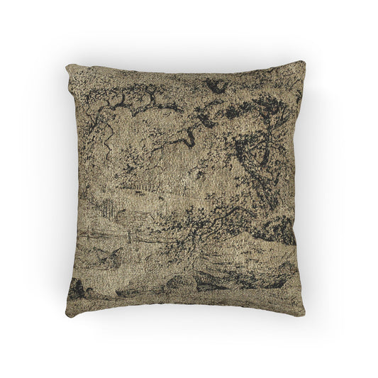 Landscape with a Figure Resting by a Stream — Jacob van Ruisdael Woven Pillow