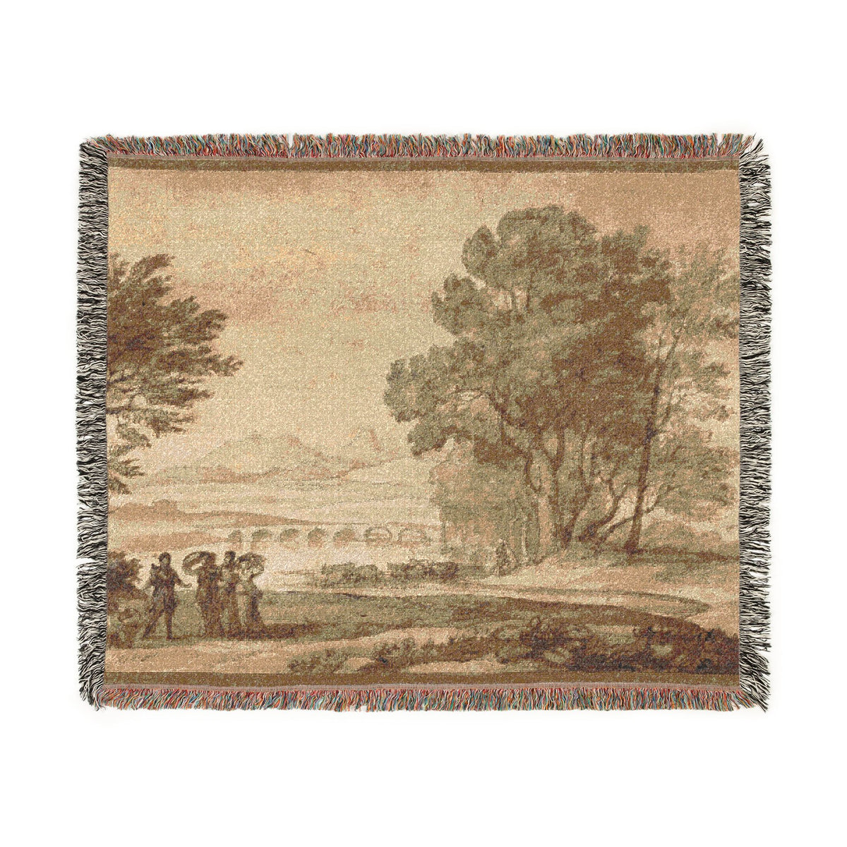 A Wooded River Landscape — Lorrain Tapestry Blanket