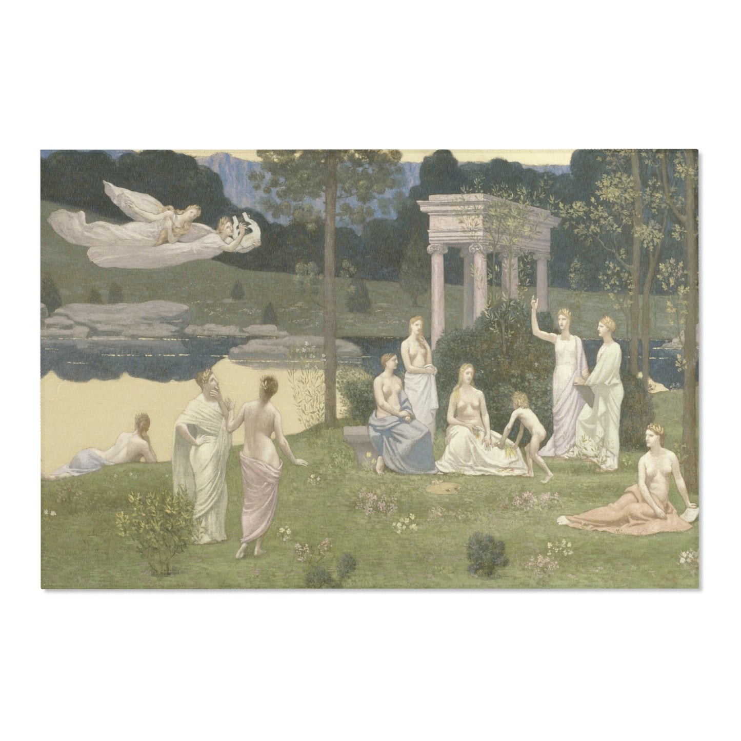 Pierre Puvis de Chavannes - The Sacred Grove, Beloved of the Arts and the Muses | Area Rug