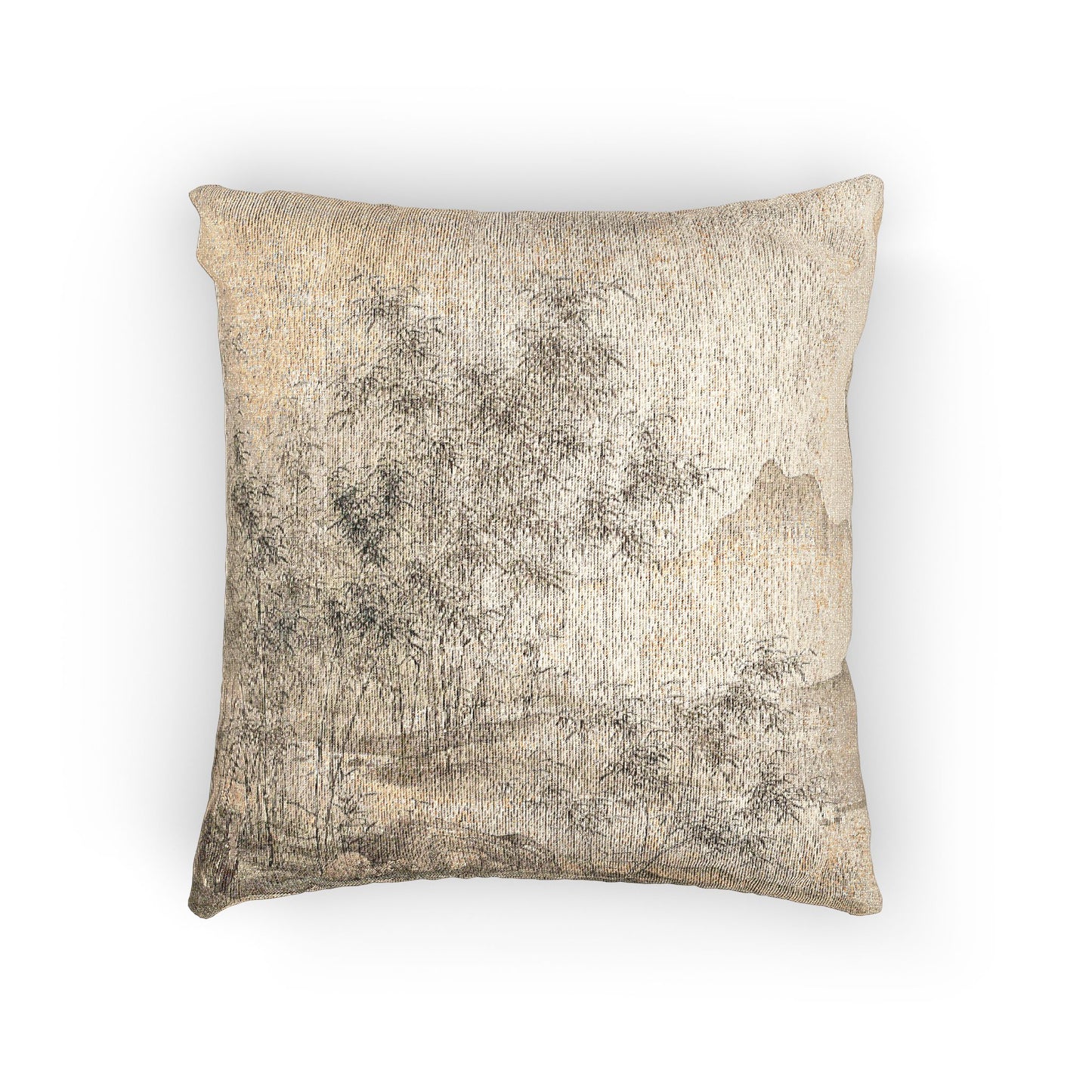 110_a-solitary-crane-in-the-bamboo-grove | Woven Pillow