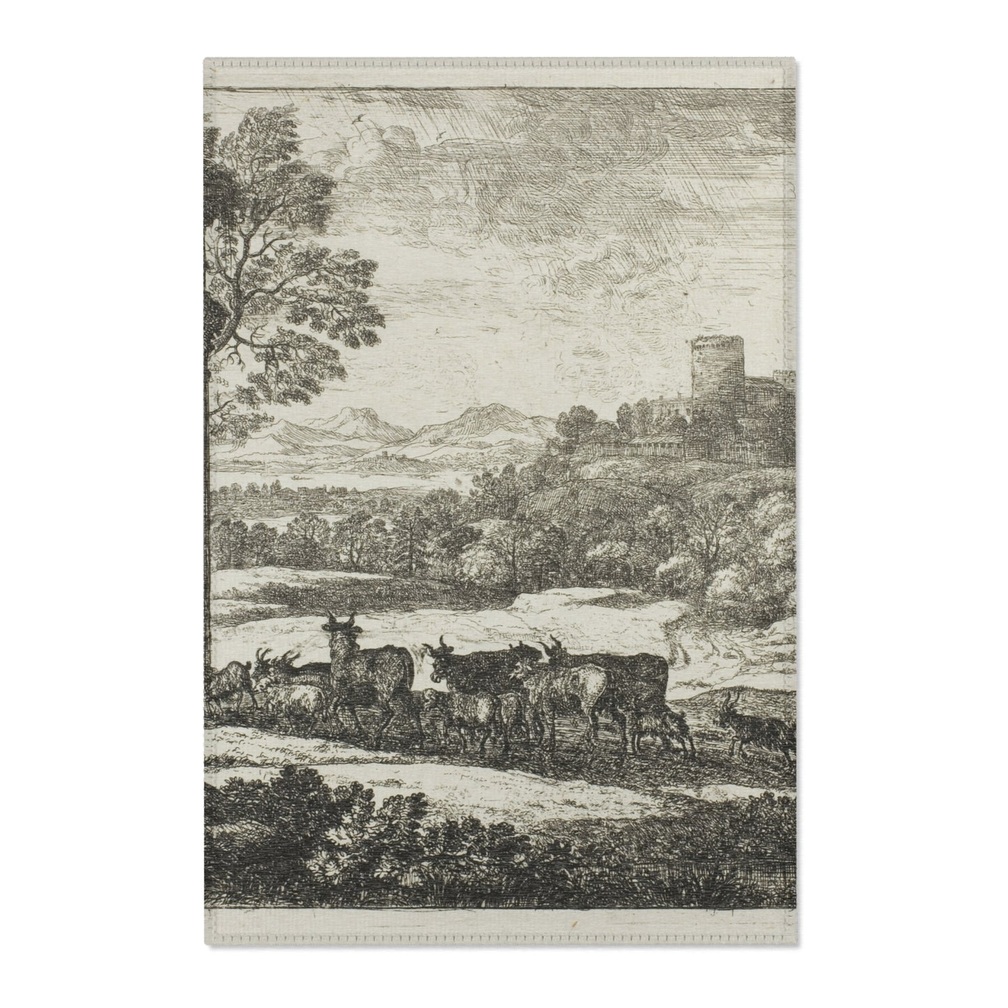 Claude Lorrain - The Herd Returning in Stormy Weather | Area Rug
