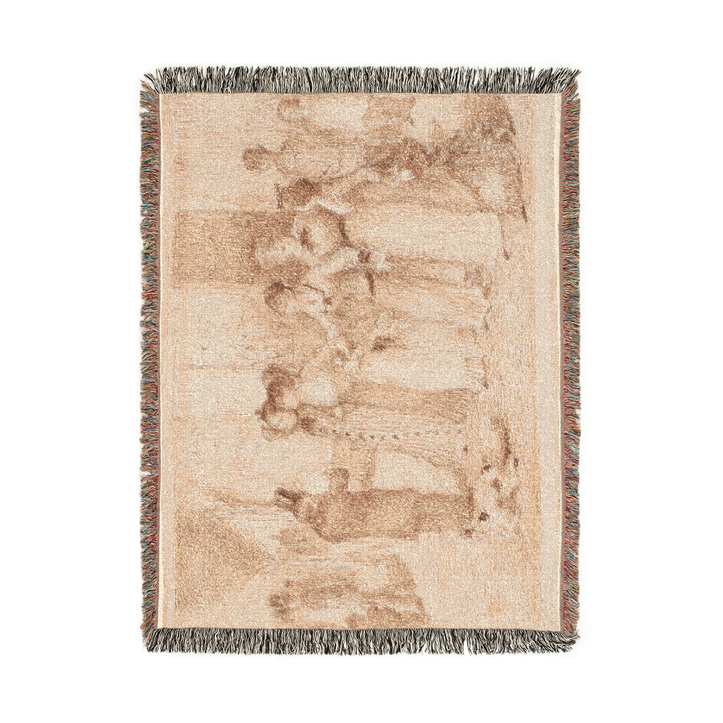 Pierre-Auguste Renoir - Workers' Daughters on the Outer Boulevard (Illustration for Émile Zola's L'Assommoir ) | Woven Tapestry Blanket