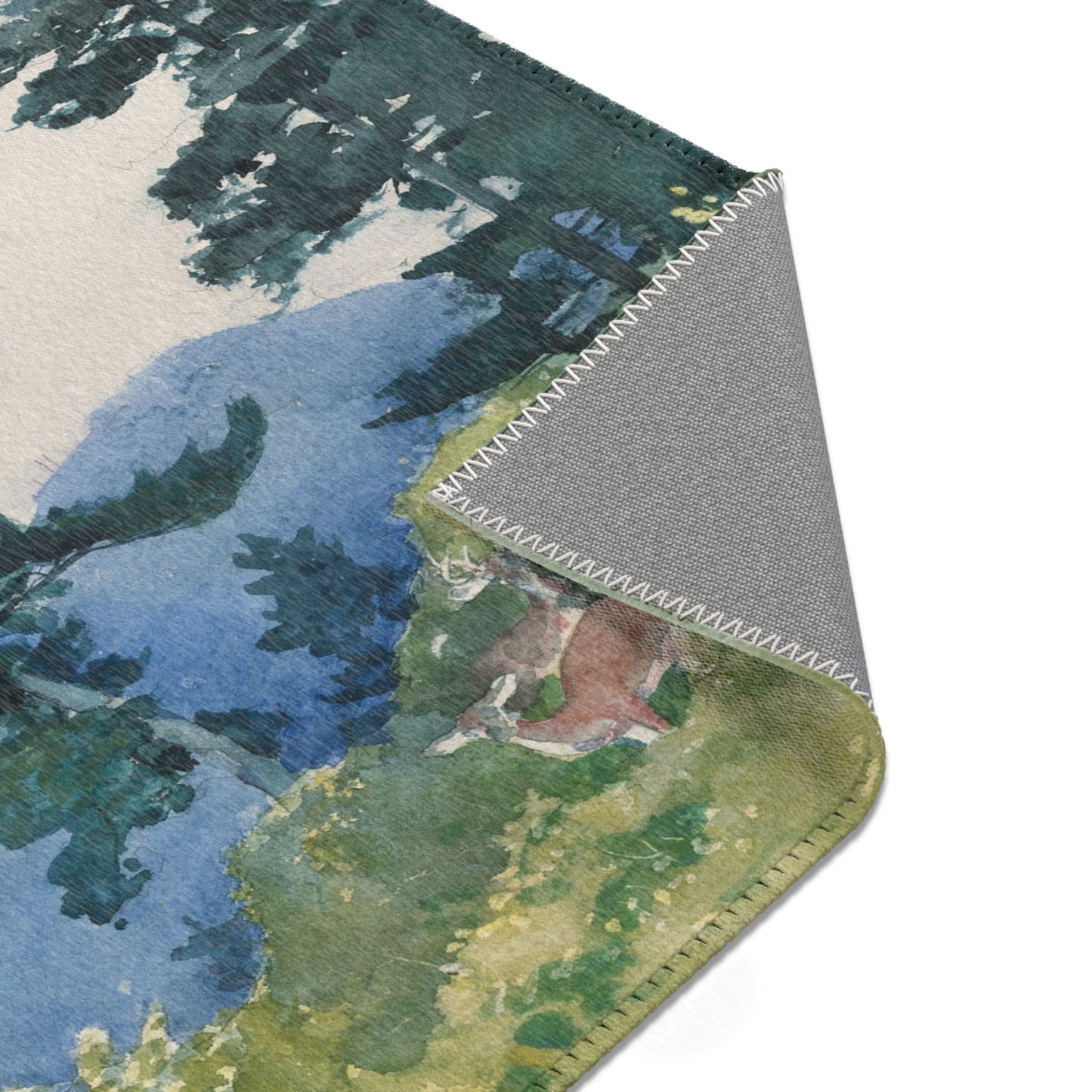 Winslow Homer - North Woods Club, Adirondacks (The Interrupted Tete-a-Tete) | Area Rug