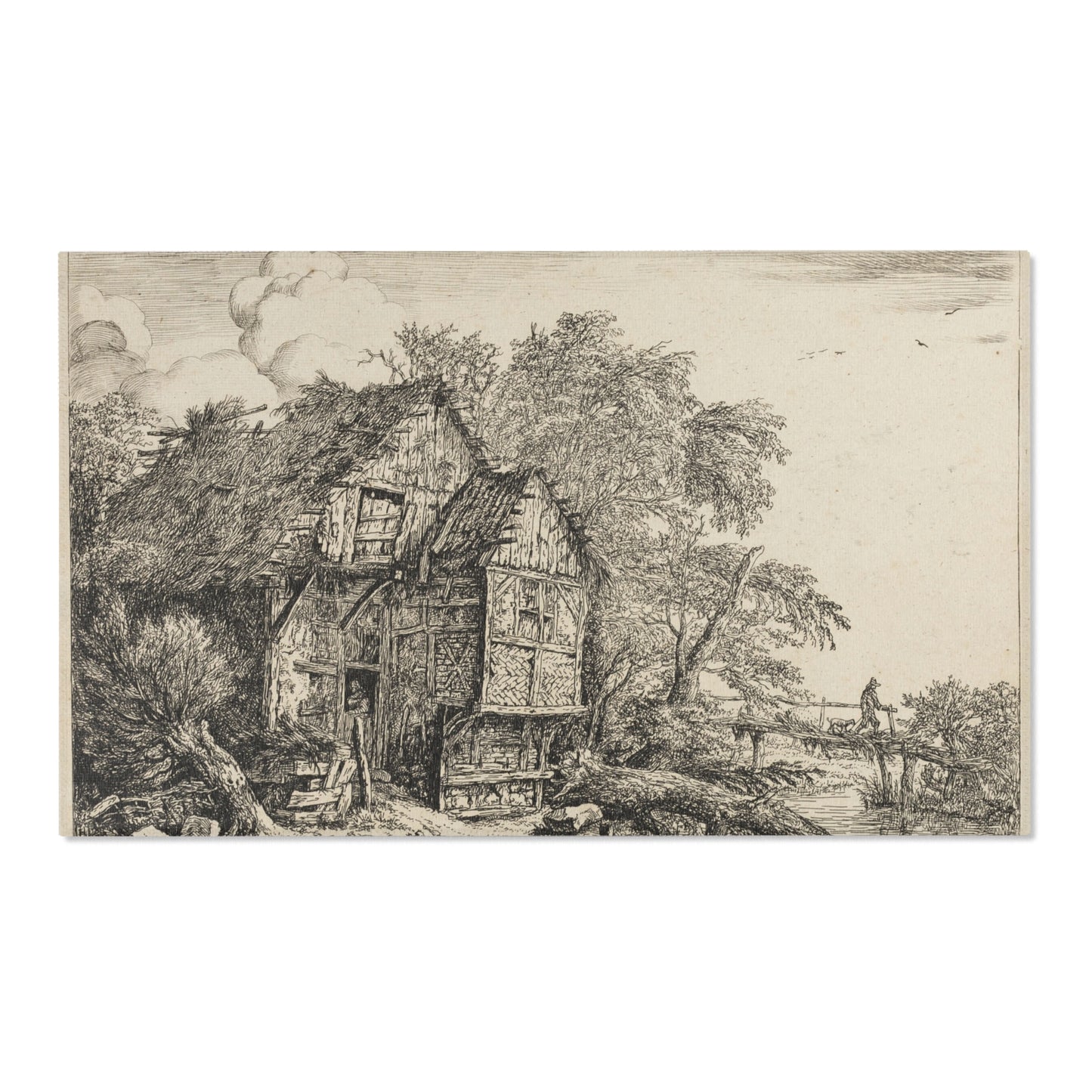 Jacob van Ruisdael - The Little Bridge | Area Rug