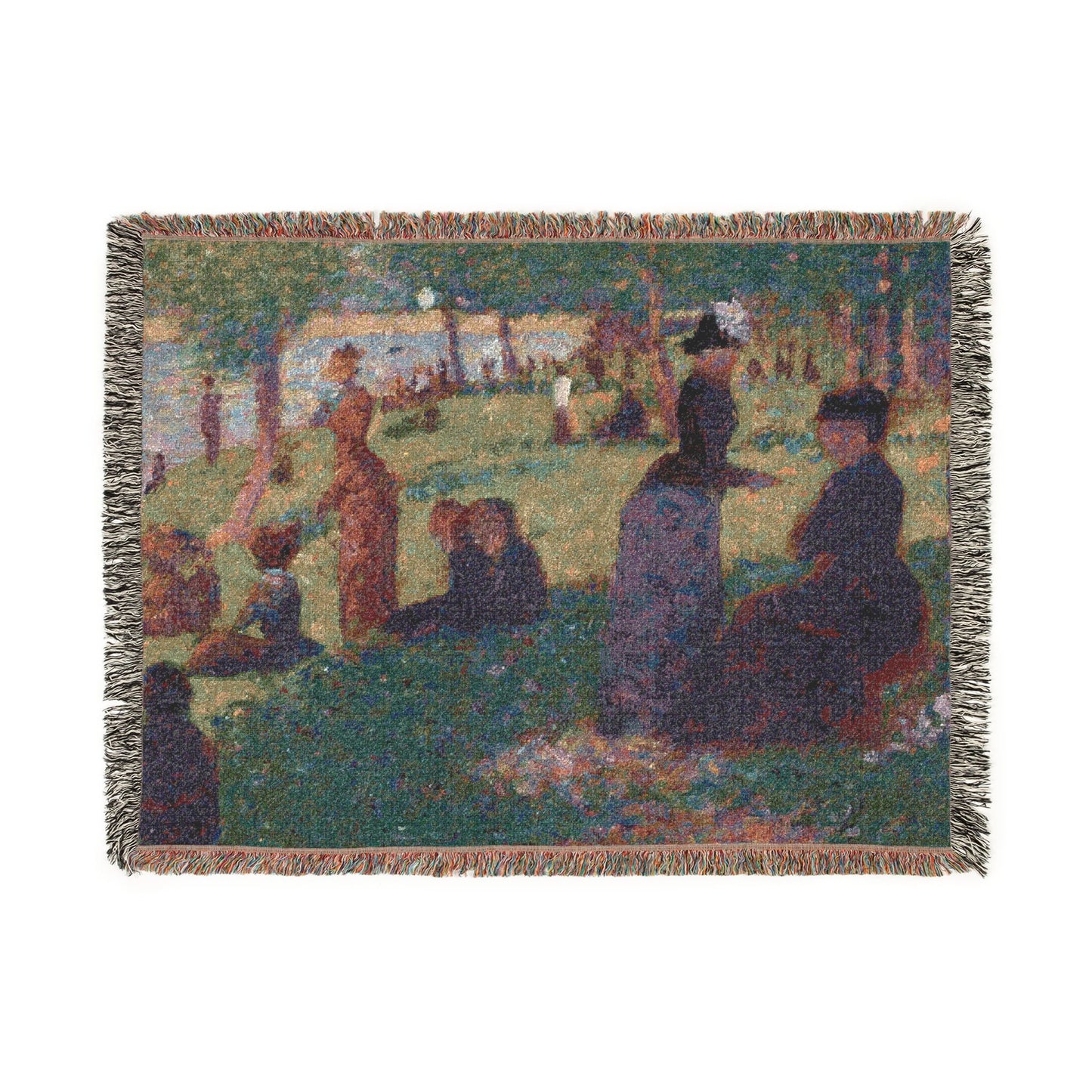 Georges Seurat - Oil Sketch for A Sunday on La Grande Jatte — 1884 | Woven Tapestry Blanket