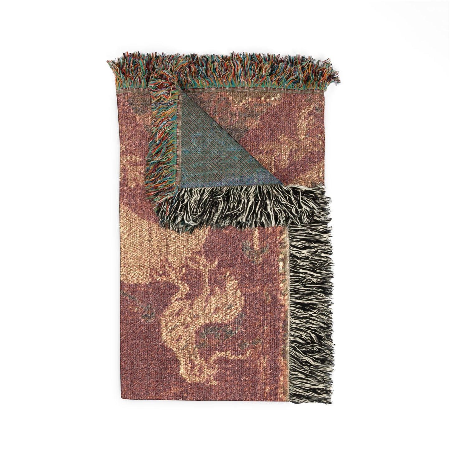 Palmettes and Birds from a Tunic or Curtain Woven Throw Blanket