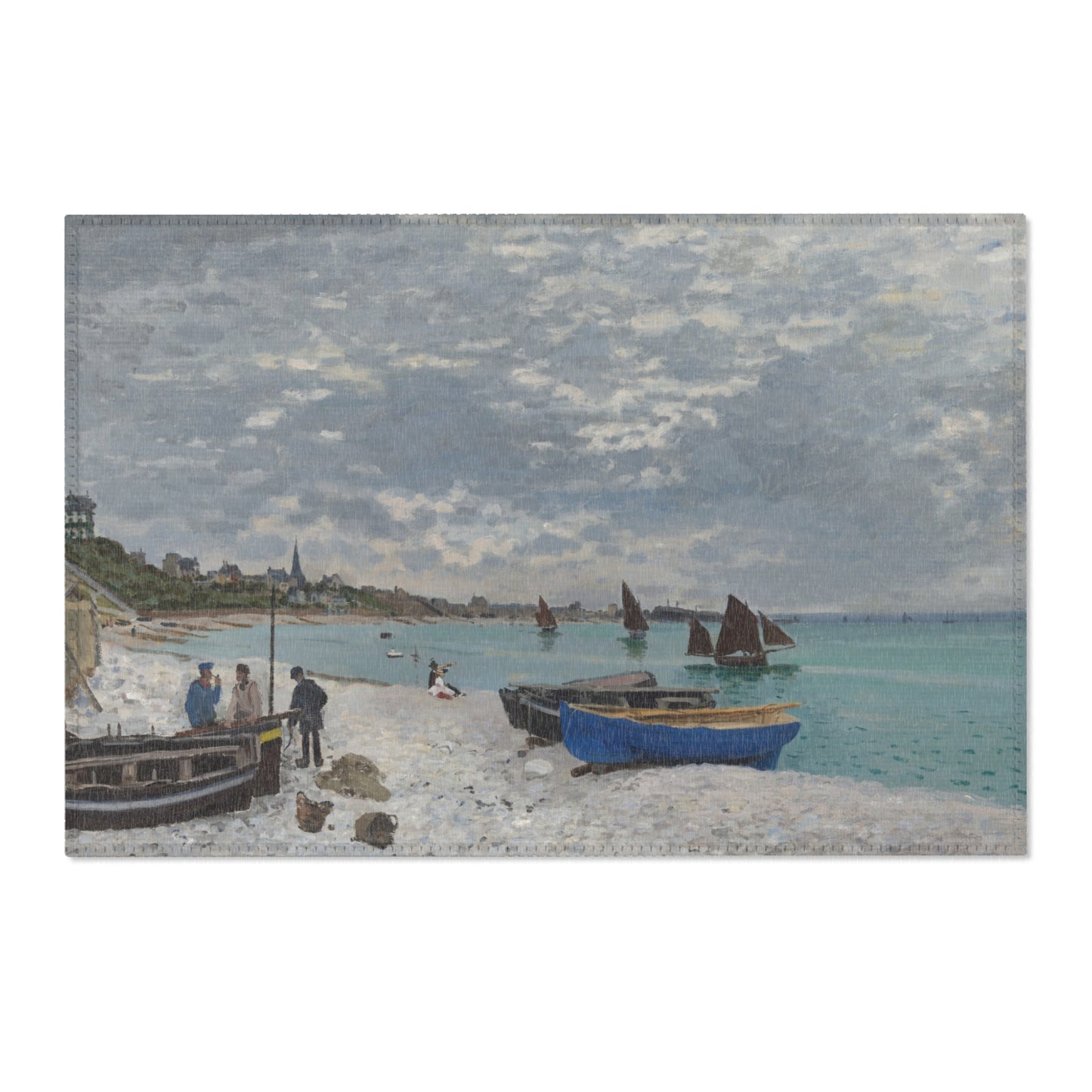 Claude Monet - The Beach at Sainte-Adresse | Area Rug