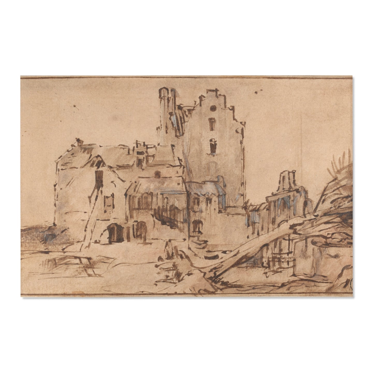 Rembrandt van Rijn - Kostverloren Castle in Decay | Area Rug