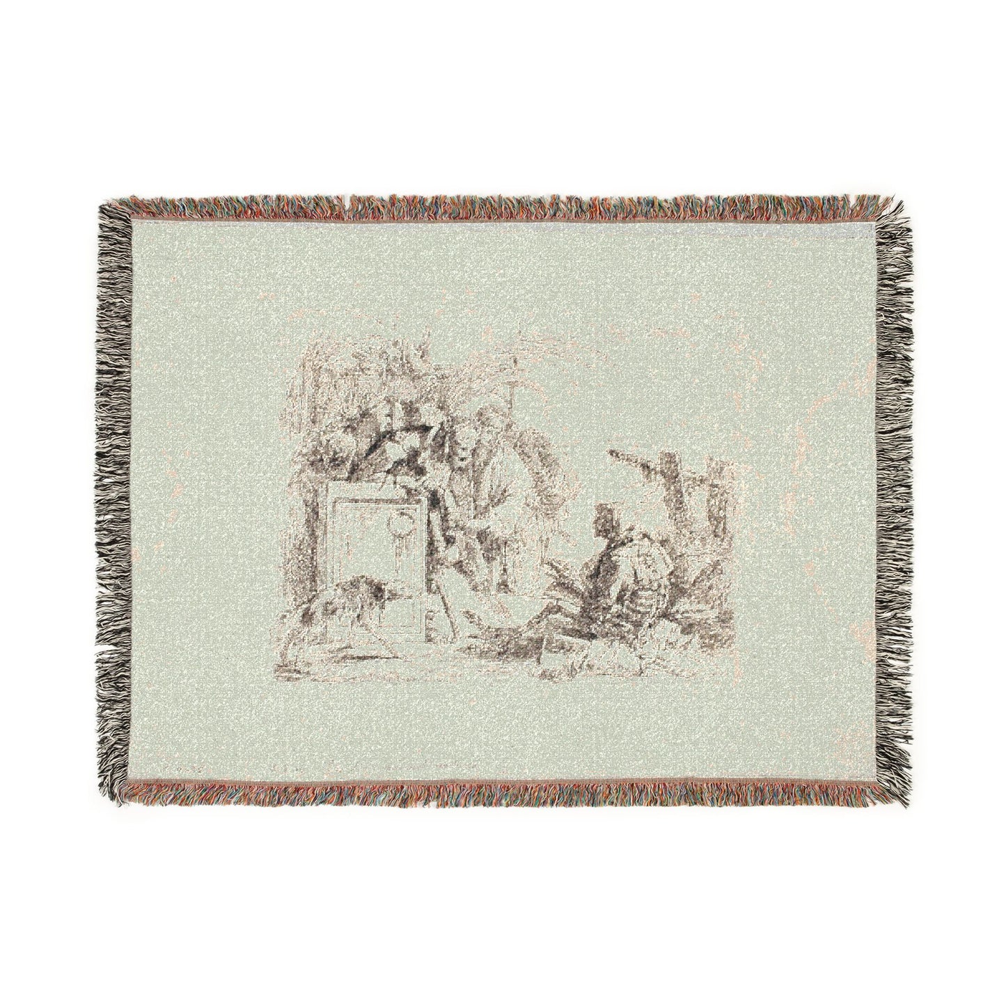 Giovanni Battista Tiepolo - Death Giving Audience, from Capricci | Woven Tapestry Blanket