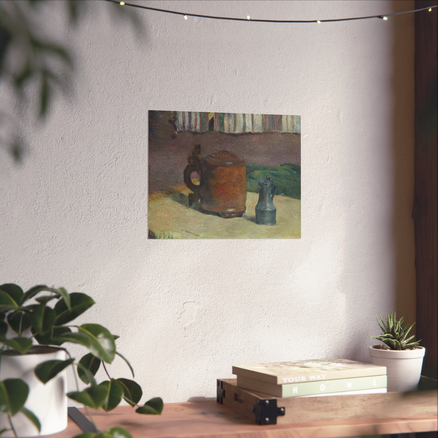Paul Gauguin - Still Life Wood Tankard and Metal Pitcher | Fine Art Poster