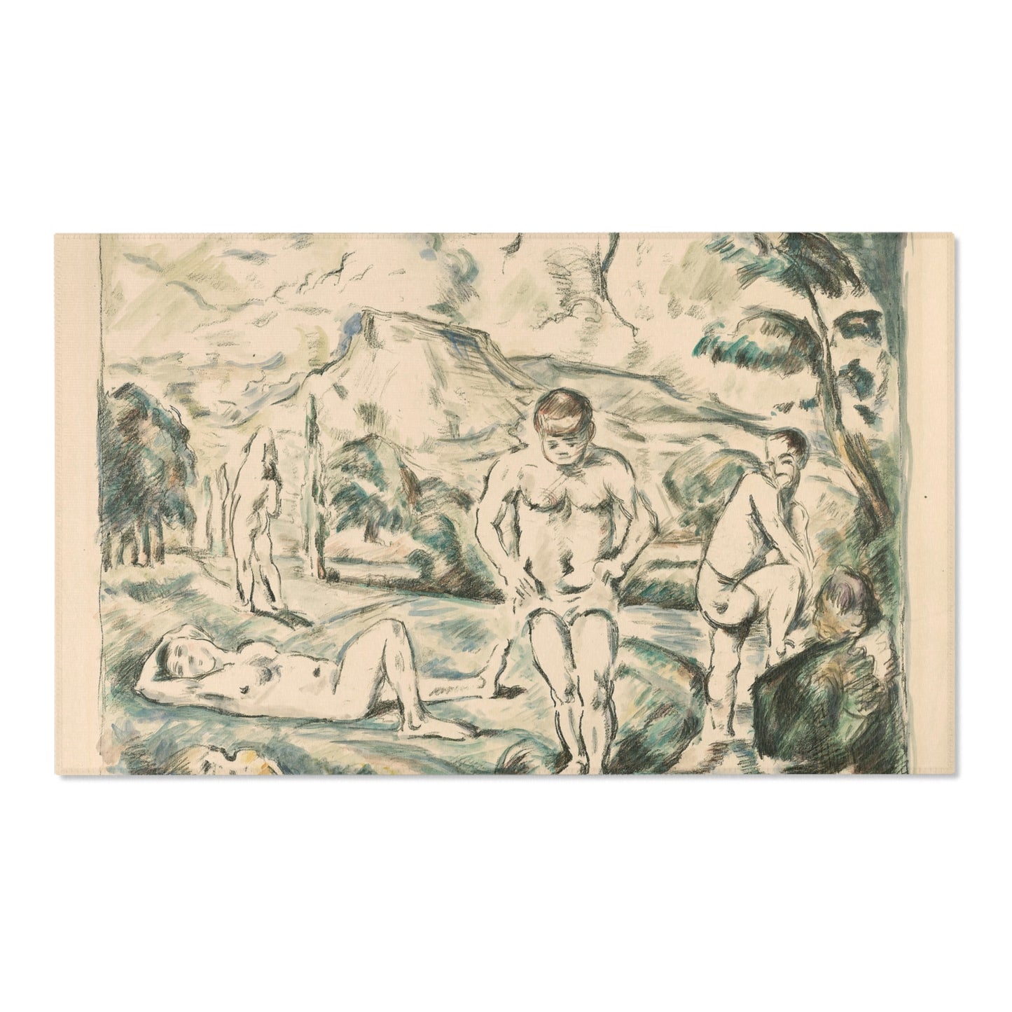 Paul Cezanne - Large Bathers | Area Rug