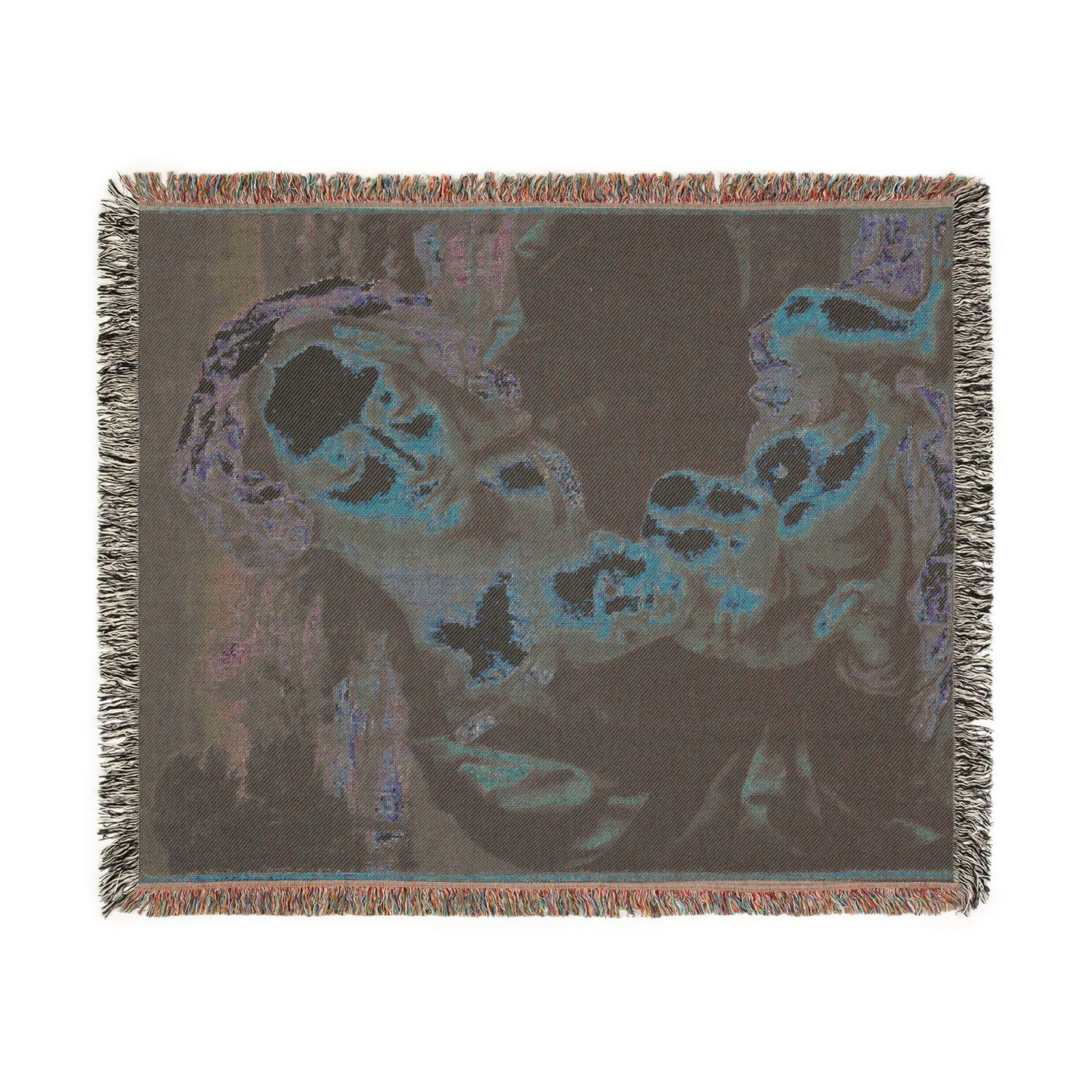 Virgin and Child in a Landscape Woven Throw Blanket