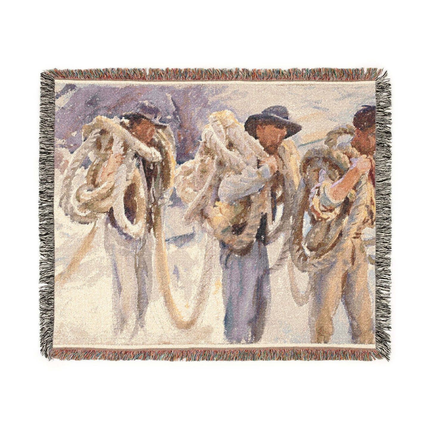 John Singer Sargent - Workmen at Carrara | Woven Tapestry Blanket