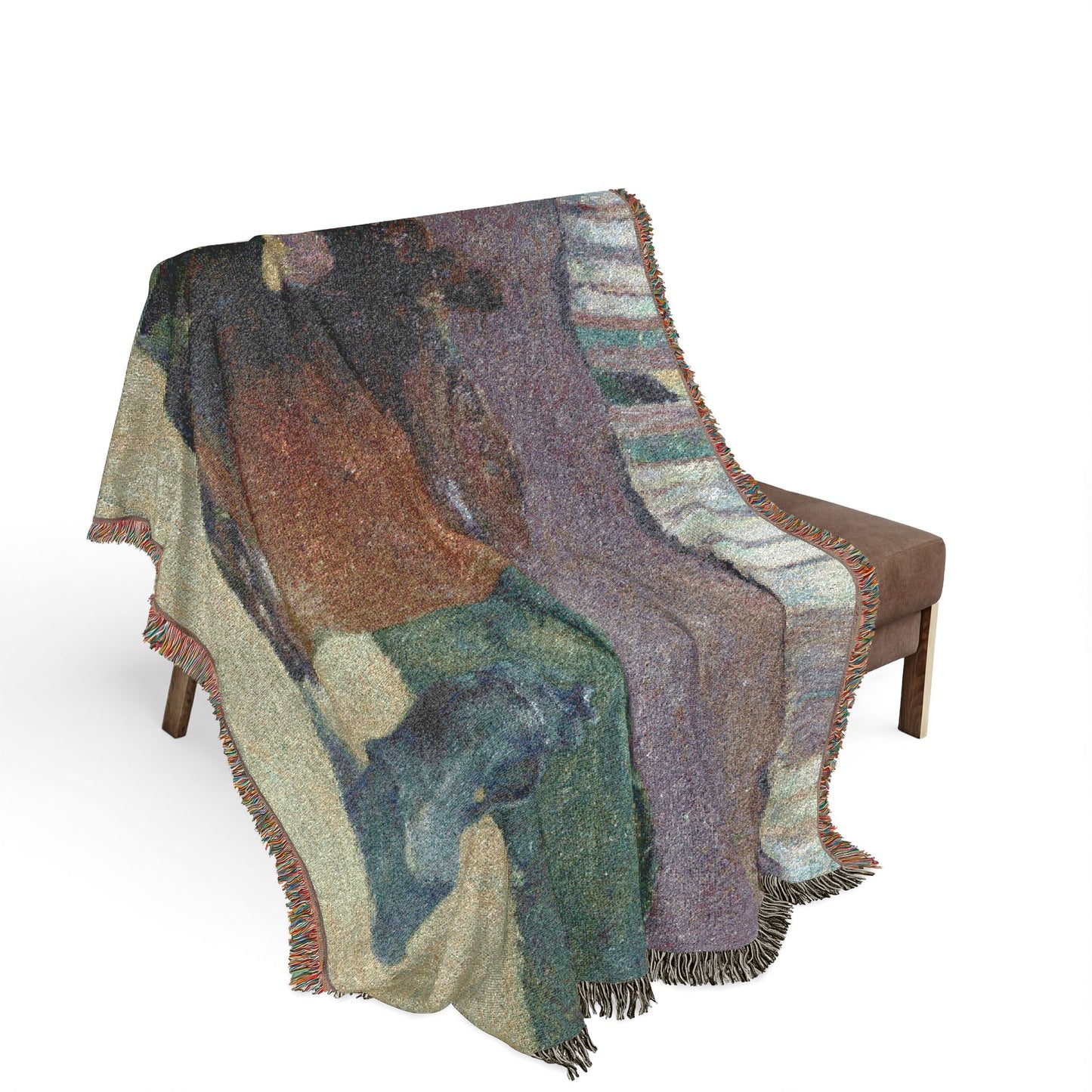 Paul Gauguin - Still Life Wood Tankard and Metal Pitcher | Woven Tapestry Blanket