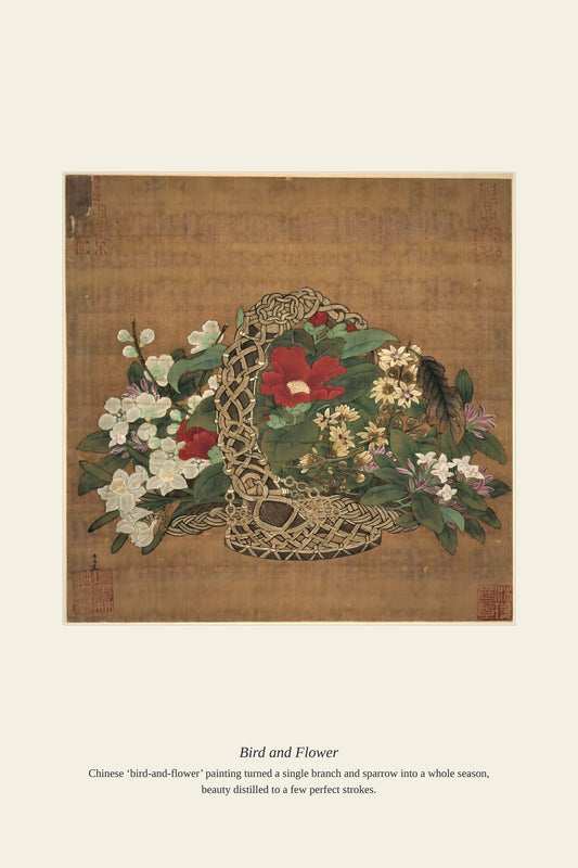 Bird and Flower — antique art print