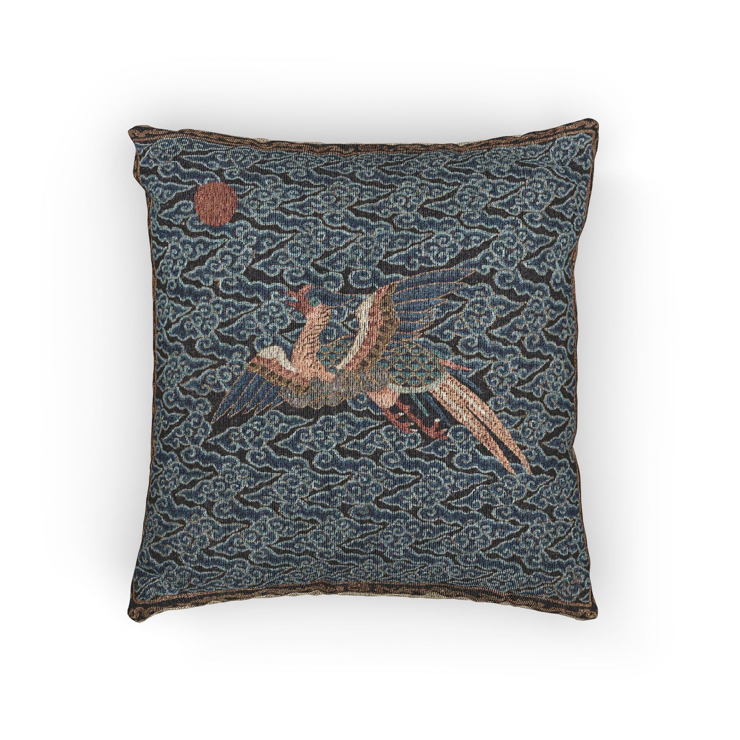 140_rank-badge-with-pheasant | Woven Pillow