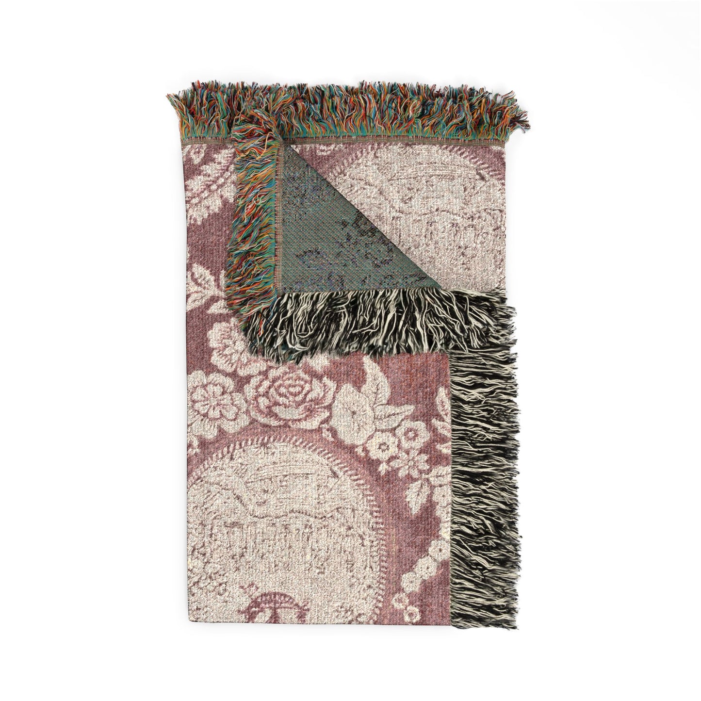 Fragment of Woodblock Printed Cotton Woven Throw Blanket