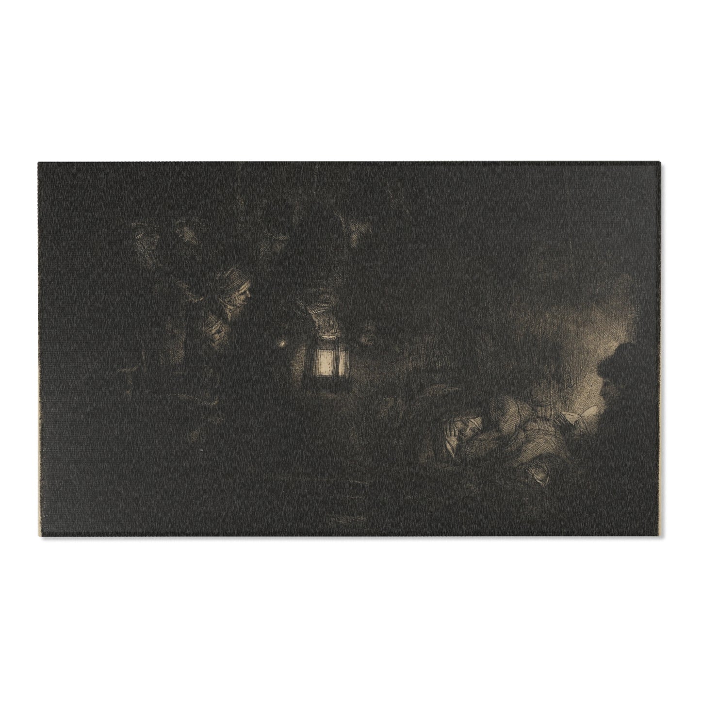 Rembrandt van Rijn - The Adoration of the Shepherds A Night Piece | Area Rug