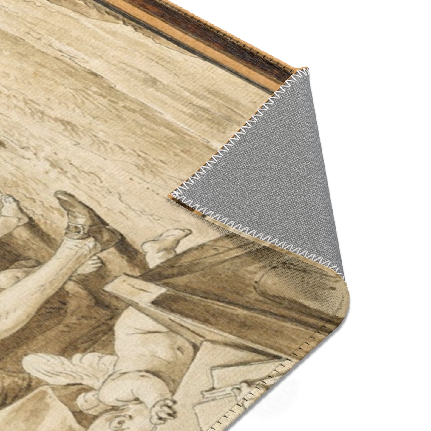 Jean Michel Moreau - The Arrival of Jean-Jacques Rousseau to the Champs-Élysées | Area Rug