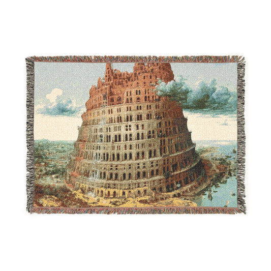 The Tower of Babel (Rotterdam) — Bruegel Tapestry Blanket