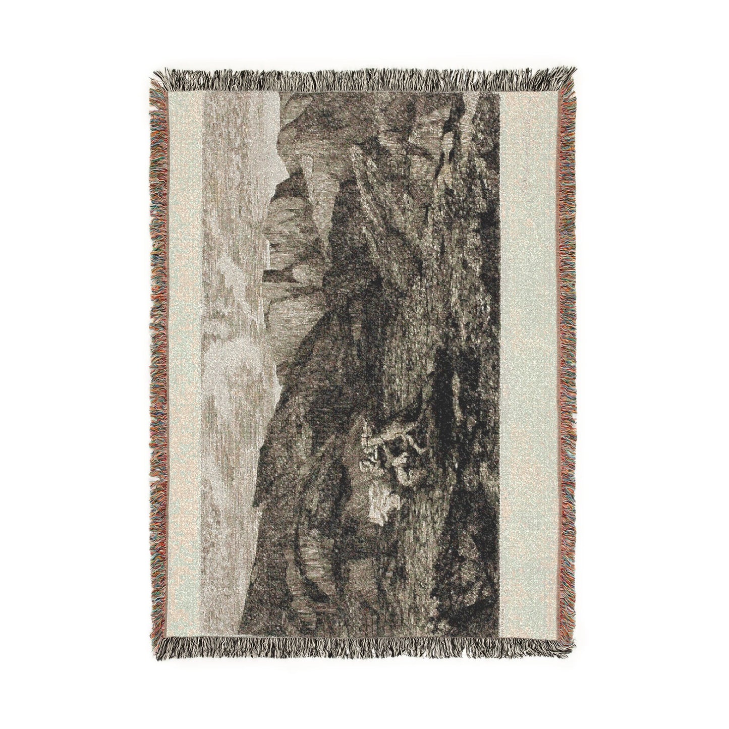 Odilon Redon - Fear | Woven Tapestry Blanket