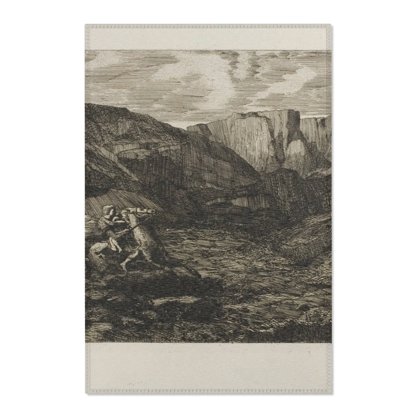 Odilon Redon - Fear | Area Rug