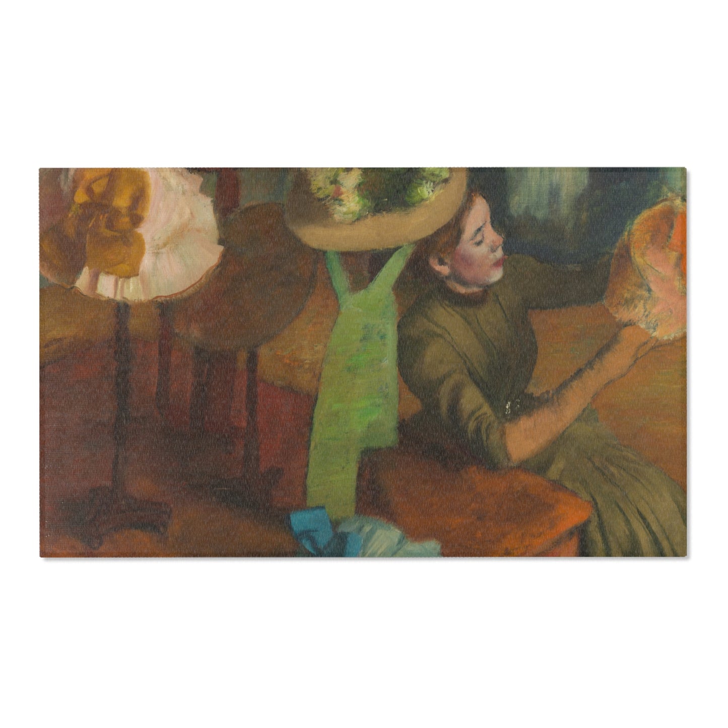 Hilaire Germain Edgar Degas - The Millinery Shop | Area Rug