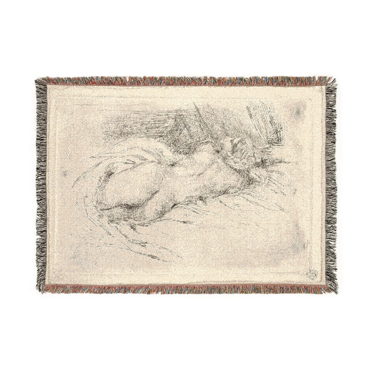 Eugène Delacroix - Study of a Woman Seen from the Back | Tapestry Blanket