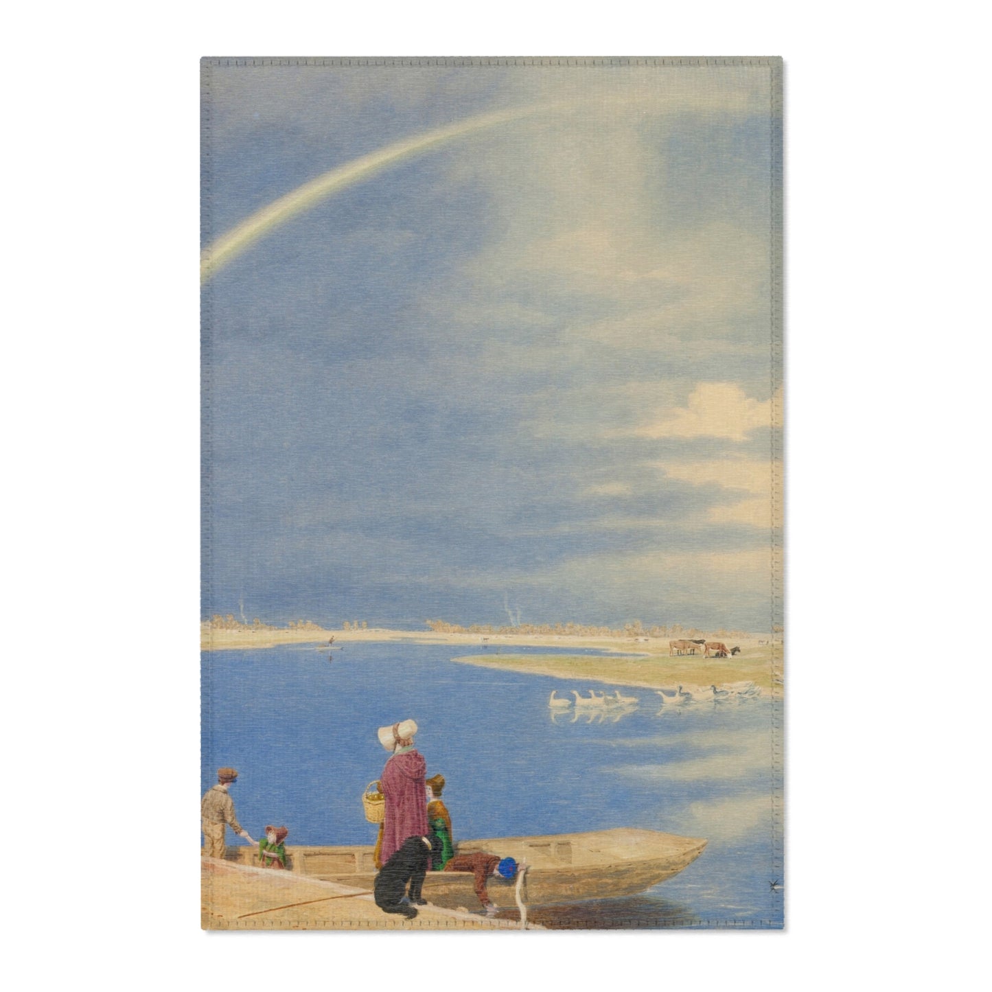 William Turner - An April Shower A View from Binsey Ferry Near Oxford, Looking Towards Port Meadow and Godstow | Area Rug
