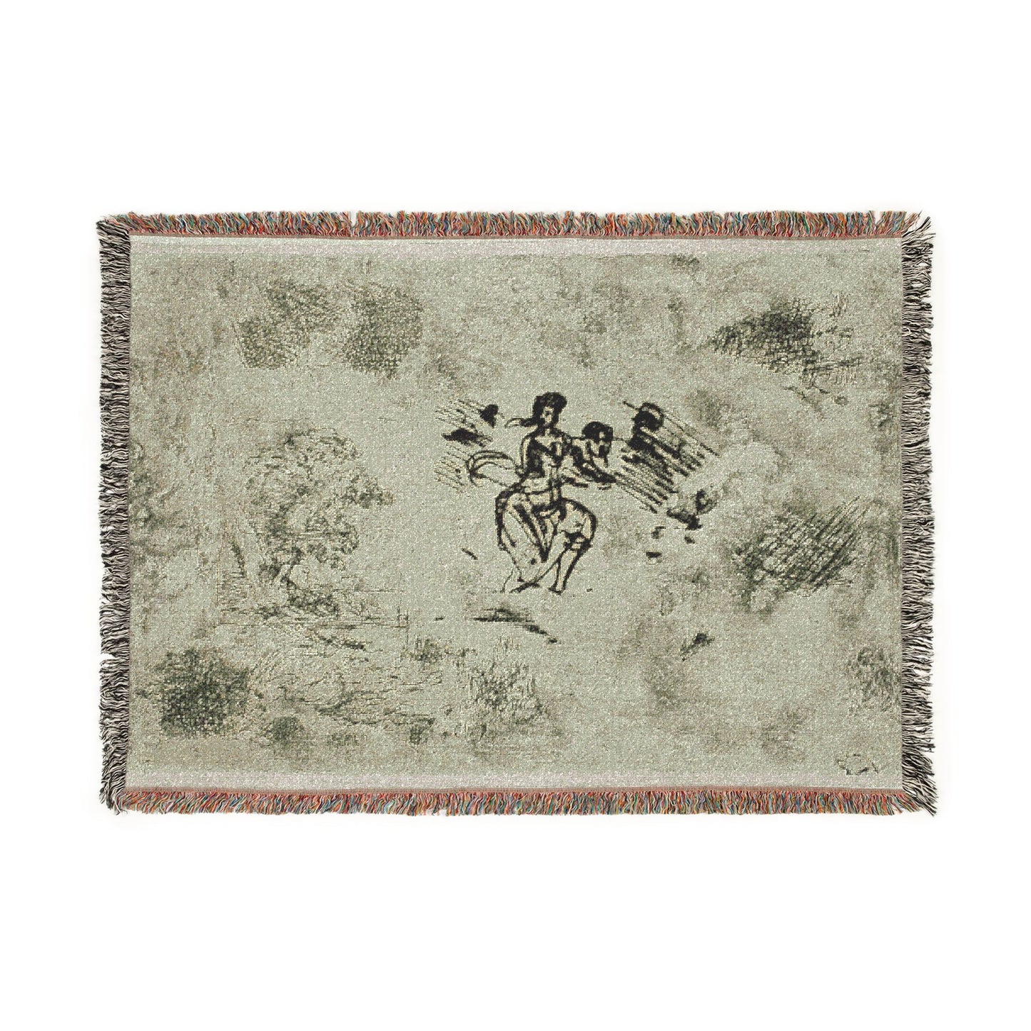 Claude Lorrain - Seated Woman and Other Sketches | Woven Tapestry Blanket