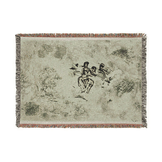 Seated Woman and Other Sketches — Lorrain Tapestry Blanket