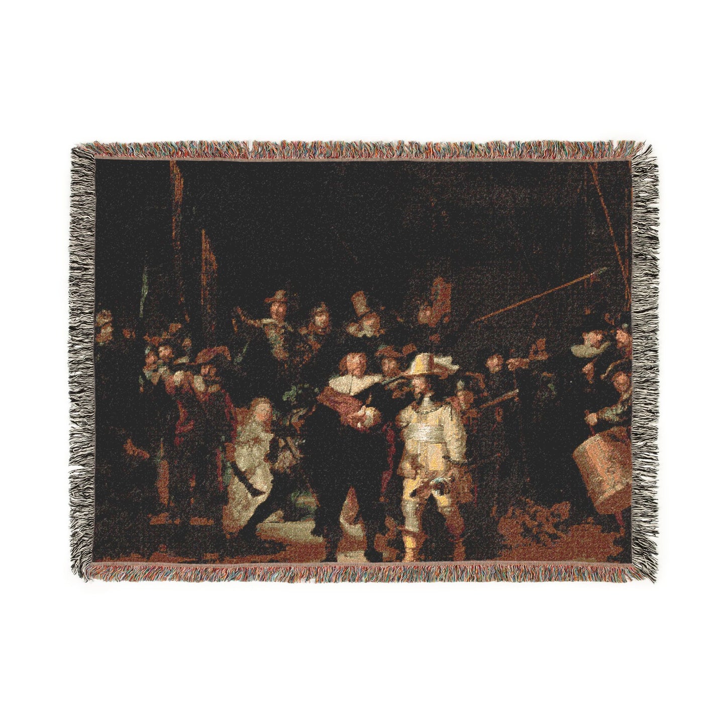 La ronda de noche, por Rembrandt van Rijn | Woven Tapestry Blanket