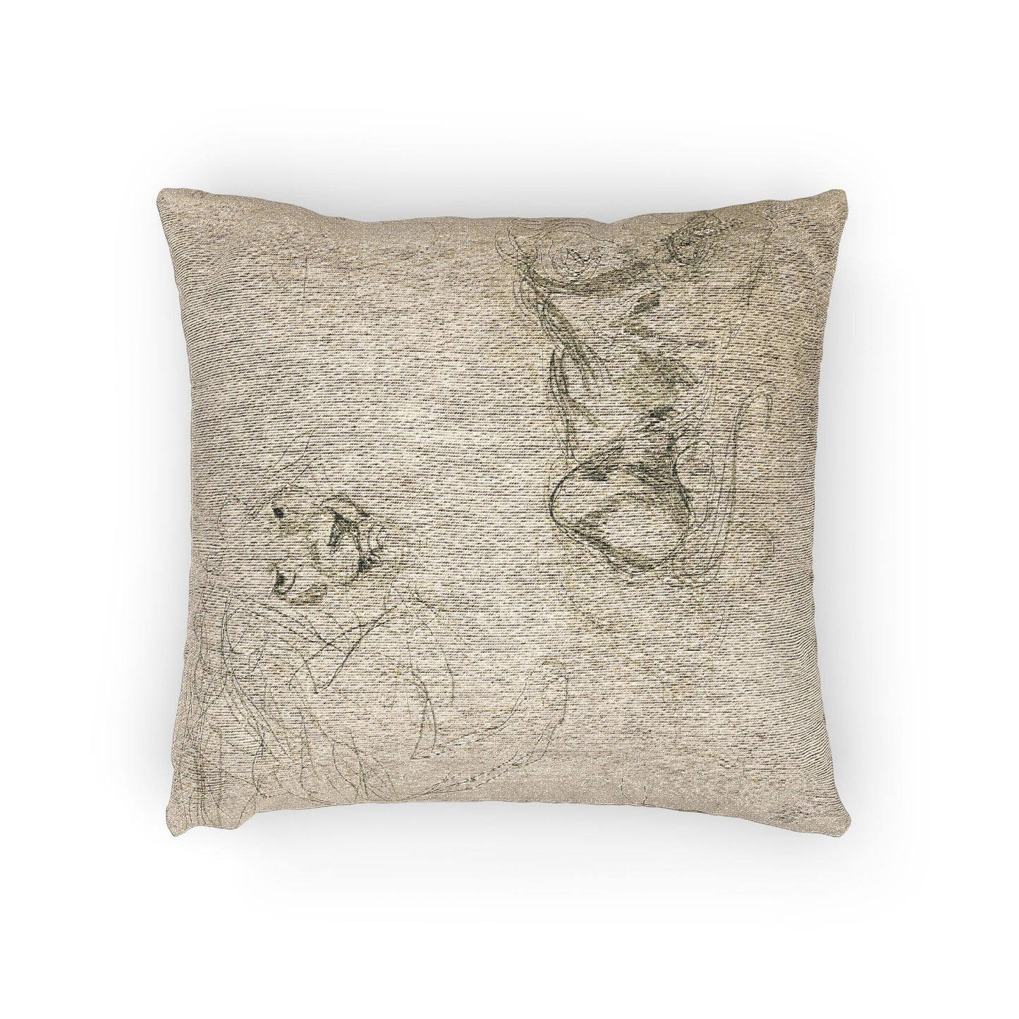 Eugène Delacroix - Studies of Lions | Woven Pillow