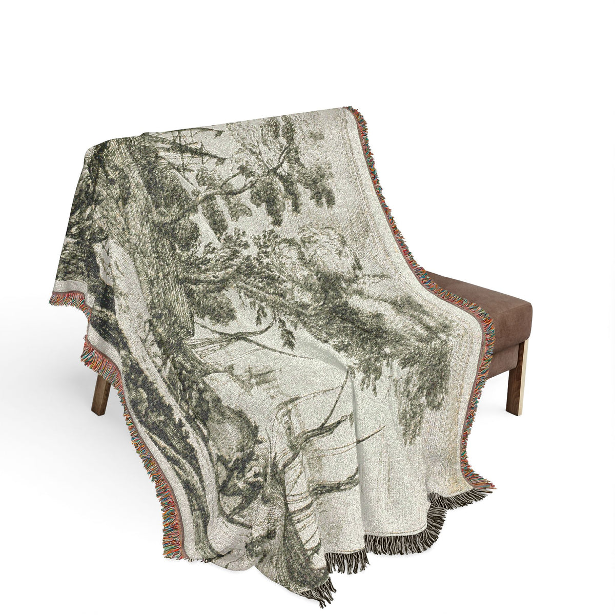 Coast Scene with an Artist Drawing — Lorrain Tapestry Blanket