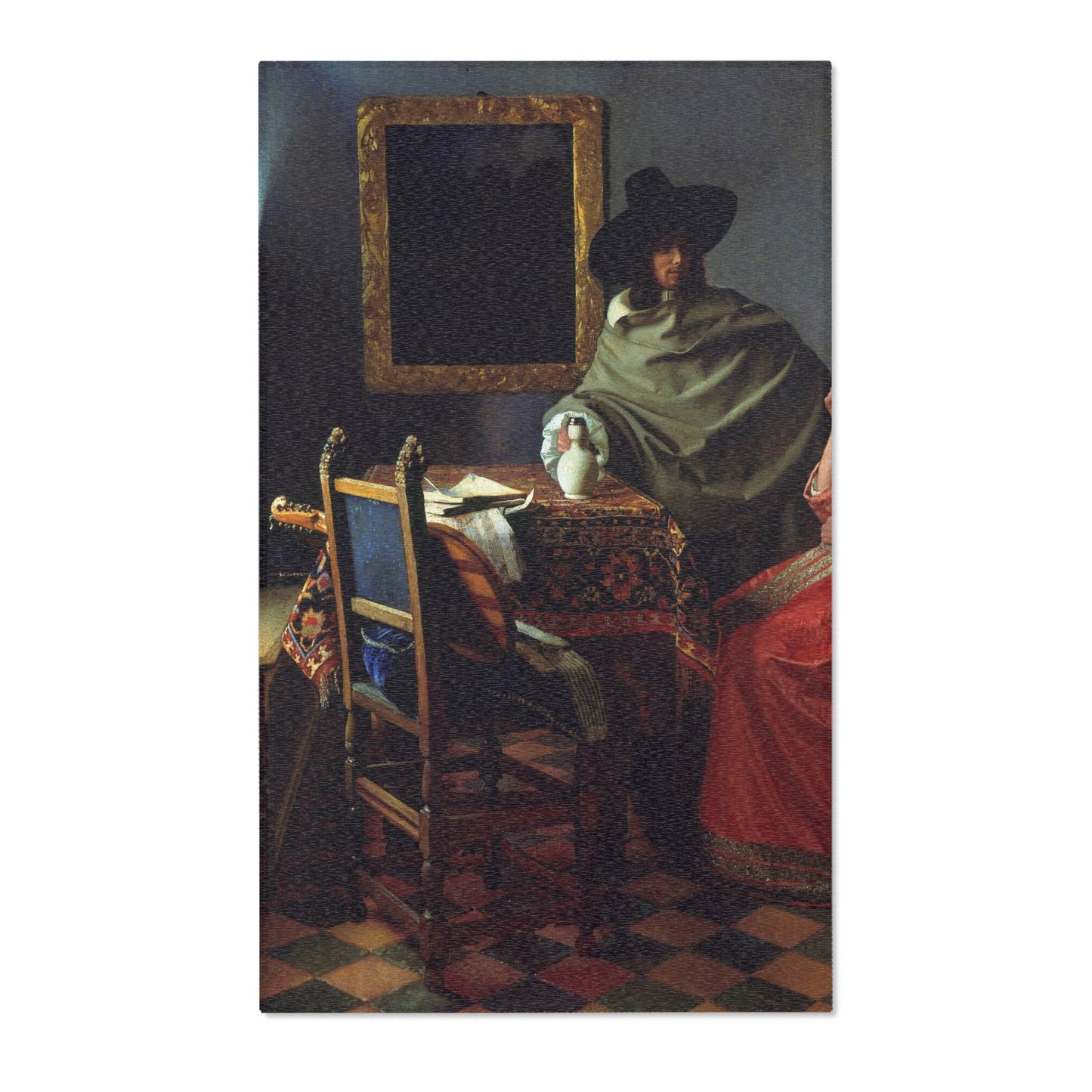 Jan Vermeer van Delft - The Glass of Wine - Google Art Project | Area Rug