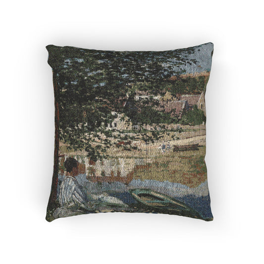 On the Bank of the Seine, Bennecourt — Monet Pillow
