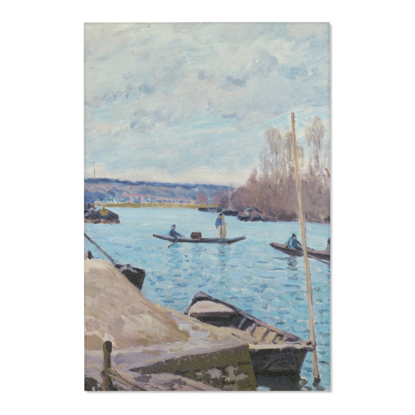 Alfred Sisley - The Seine at Port-Marly, Piles of Sand | Area Rug