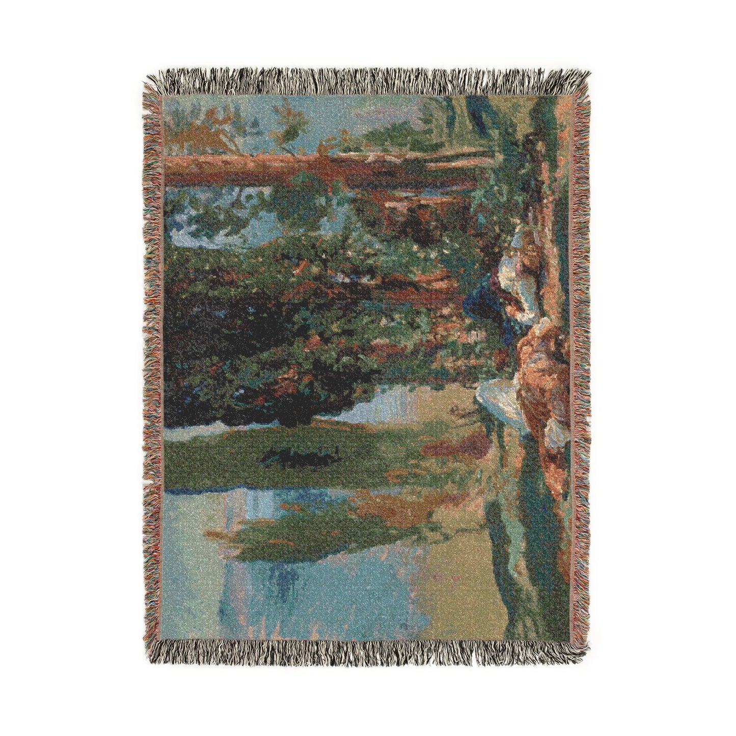 John Singer Sargent - Under the Cypress Trees at Corfu | Woven Tapestry Blanket