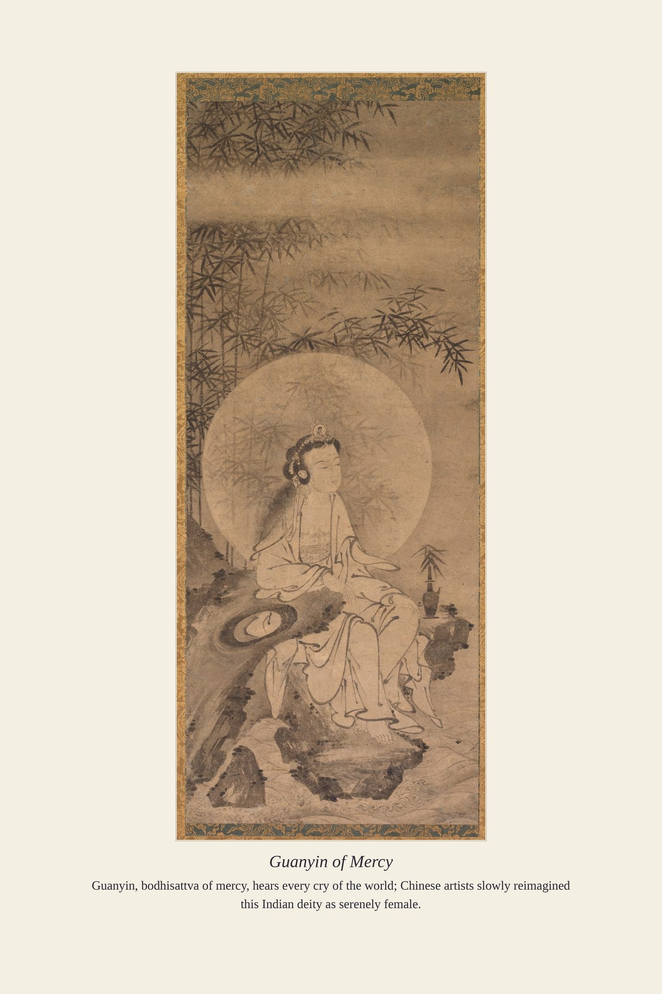 Guanyin of Mercy — antique art print