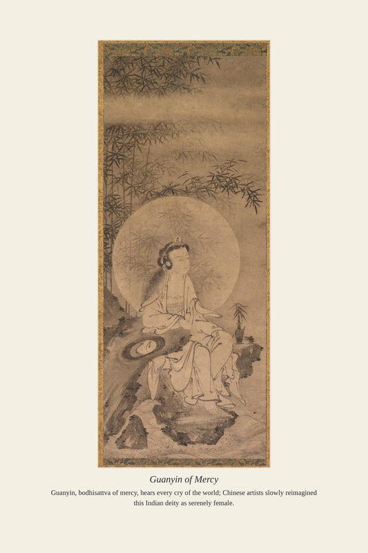 Guanyin of Mercy — antique art print
