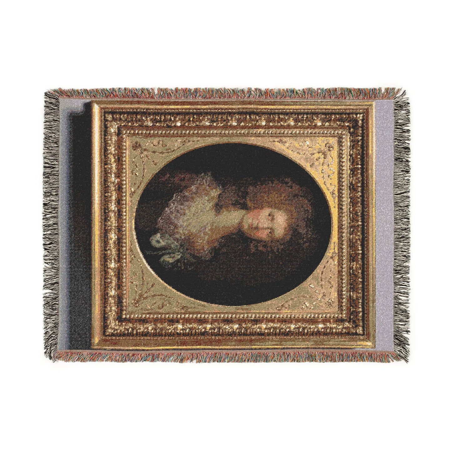 Portrait of Mary Anne Jolliffe Woven Throw Blanket