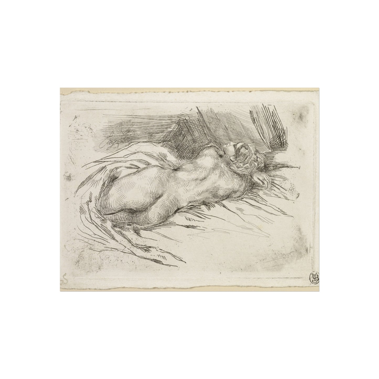 Eugène Delacroix - Study of a Woman Seen from the Back | Fine Art Poster