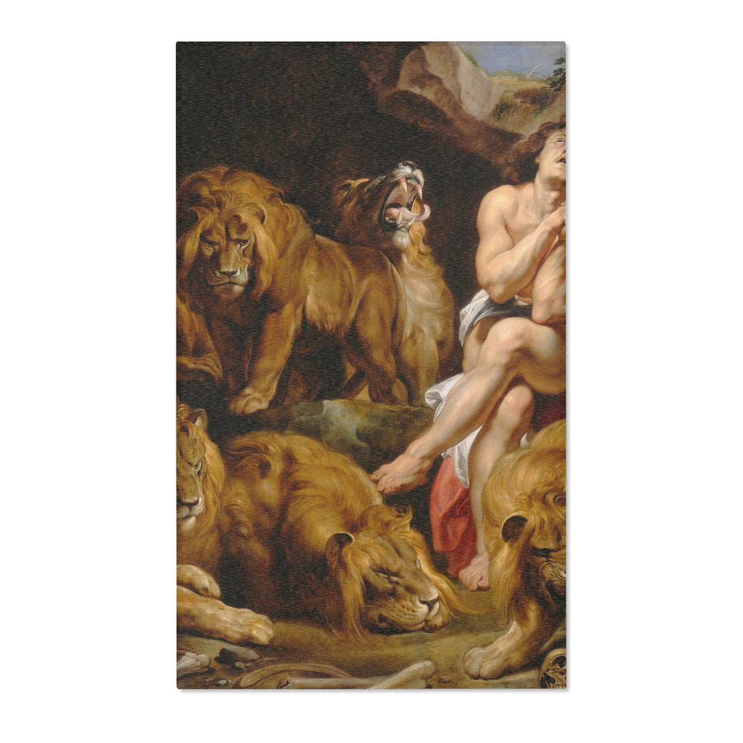 Sir Peter Paul Rubens - Daniel in the Lions' Den - Google Art Project | Area Rug