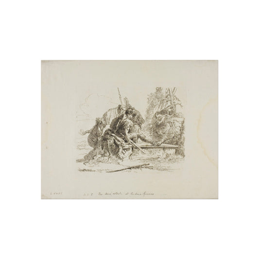 Two Soldiers and Two Women — Giovanni Battista Tiepolo Fine Art Poster