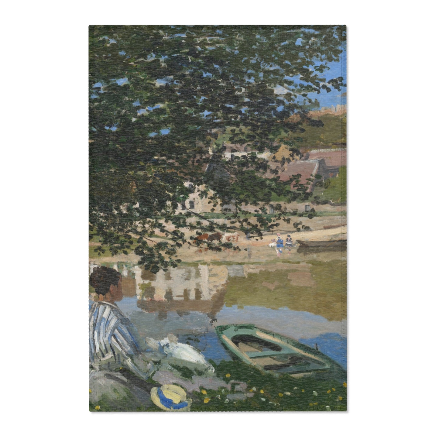 Claude Monet - On the Bank of the Seine, Bennecourt | Area Rug