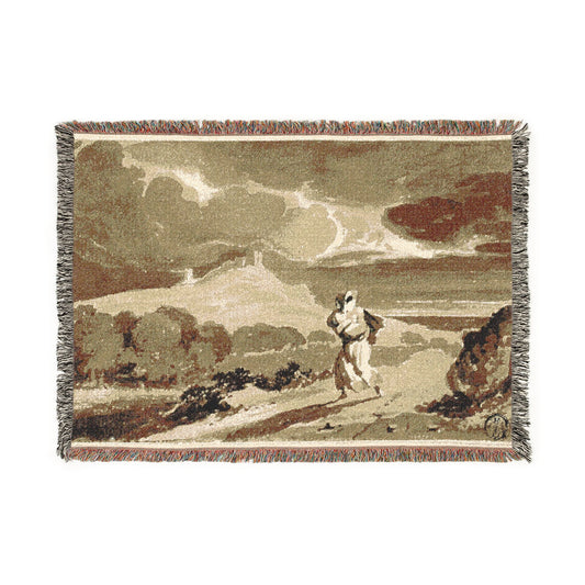 Woman with Baby Fleeing Across — Constable Tapestry Blanket