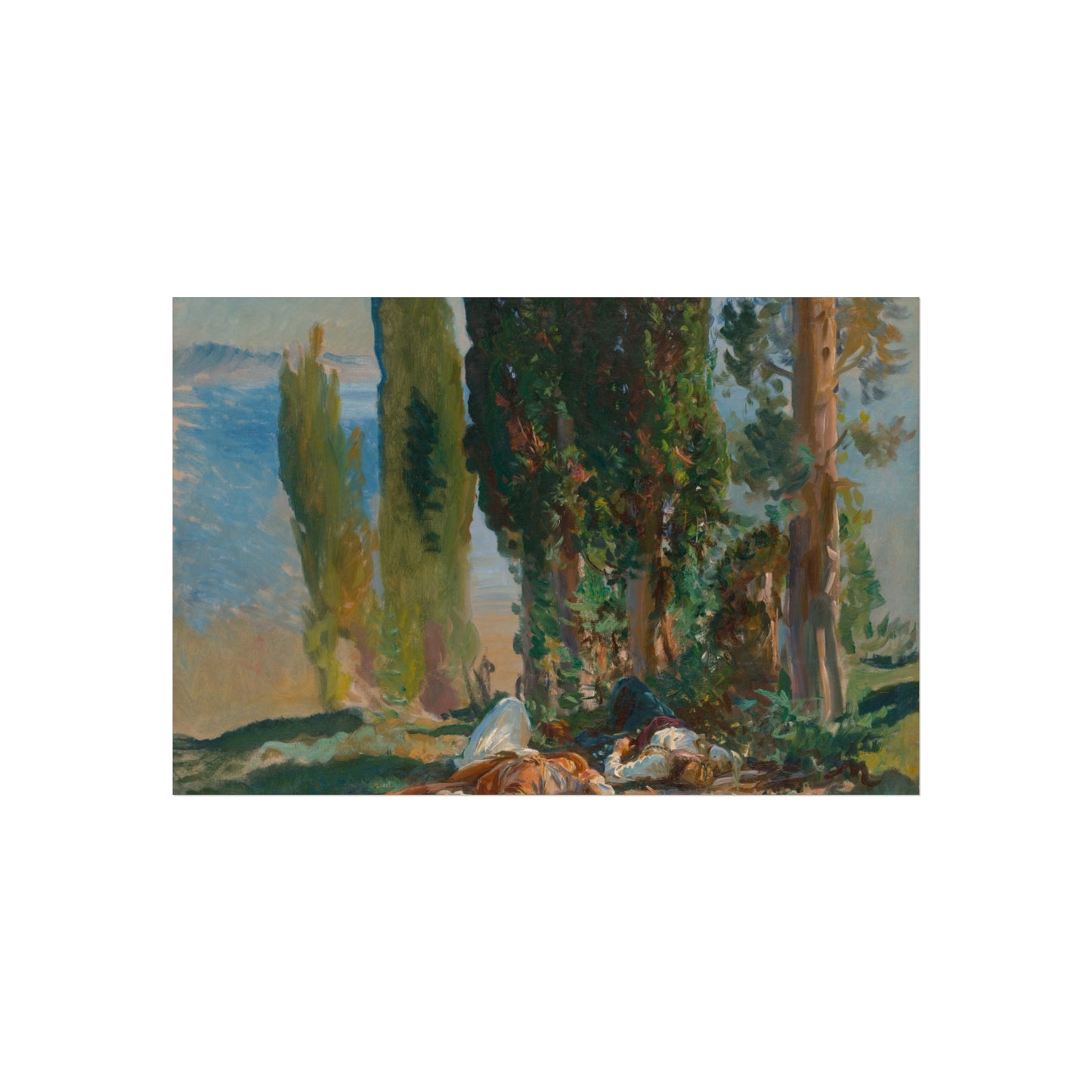 John Singer Sargent - Under the Cypress Trees at Corfu | Fine Art Poster